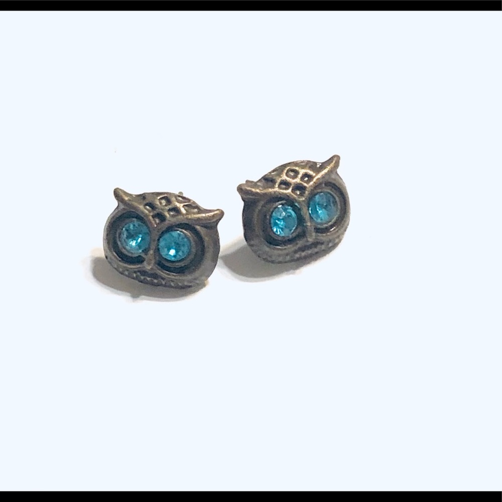 Owl earrings with posts